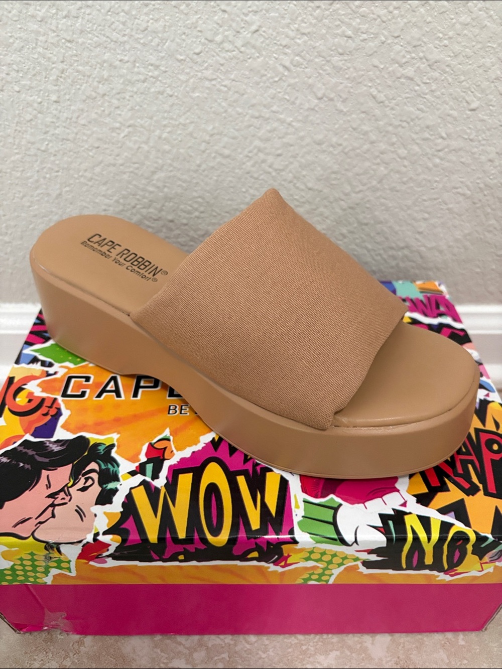 Platform Slide On Mules